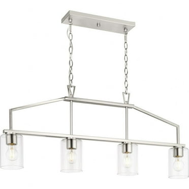 P400317-009-Progress Lighting-Goodwin - 4 Light Island In Modern Style-16.75 Inches Tall and 4.37 Inches Wide-Brushed Nickel Finish