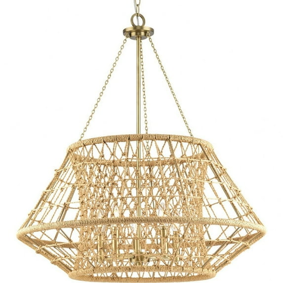 P400324-163-Progress Lighting-Laila - 5 Light Chandelier In Coastal Style-31.5 Inches Tall and 30 Inches Wide -Traditional Installation