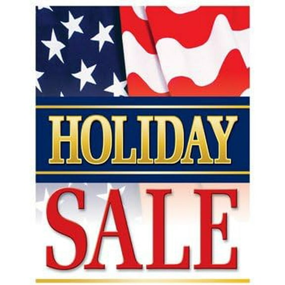 P40FGL "Holiday Sale" Holiday Seasonal Vinyl Window Sale Sign Posters Retail Business Store Signs (P40-25" x 33") Furniture Flooring Mattress Wholesale Indoor Signage
