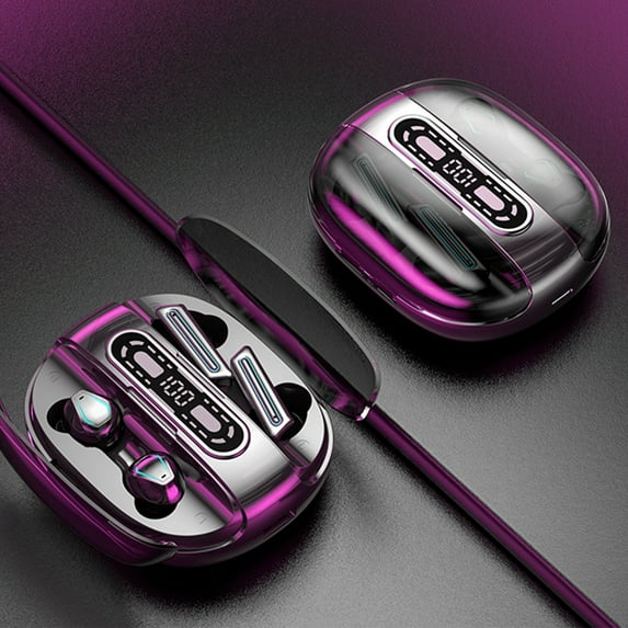 P40i by Ruroz, Noise Cancelling Wireless Earbuds, Adaptive Noise Cancelling to Environments, Heavy Bass, 60H Playtime, 2-in-1 Case and Phone Stand, IPX5, Wireless Charging, Bluetooth 5.3(Black)