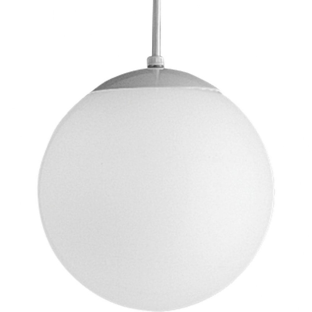 Satin White Opal Globe 12" Pendant Light with Incandescent and LED Compatibility