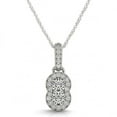 thumbnail image 1 of P457-3-8-14KW-i-1 14K White Gold Two Stone Diamond Pendants - 0.37ct, 1 of 1