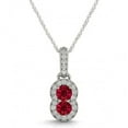 thumbnail image 1 of P457-3-8-14kR-i-1 14K Two Stone Ruby & Diamond Pendants - 0.37ct, 1 of 1