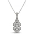 thumbnail image 1 of P457-5-8-14KW-Si-2 14K White Gold Two Stone Diamond Pendants - 0.62ct, 1 of 1