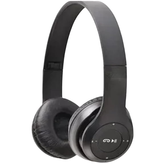 P47 Foldable Sports Headphones w/ HiFi Stereo Sound & Ergonomic Design - Multipurpose for Home, Office, Gym, Travel (Black)