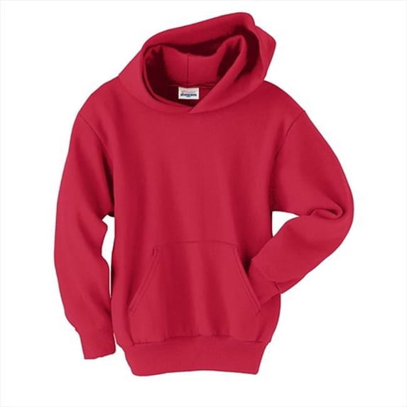 P473 Youth Comfort Blend Ecosmart Pullover Hoodie Size - Large - Deep Red