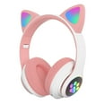 P47M Wireless Headphone Flash Light Cute Cat Bluetooth with Mic Control