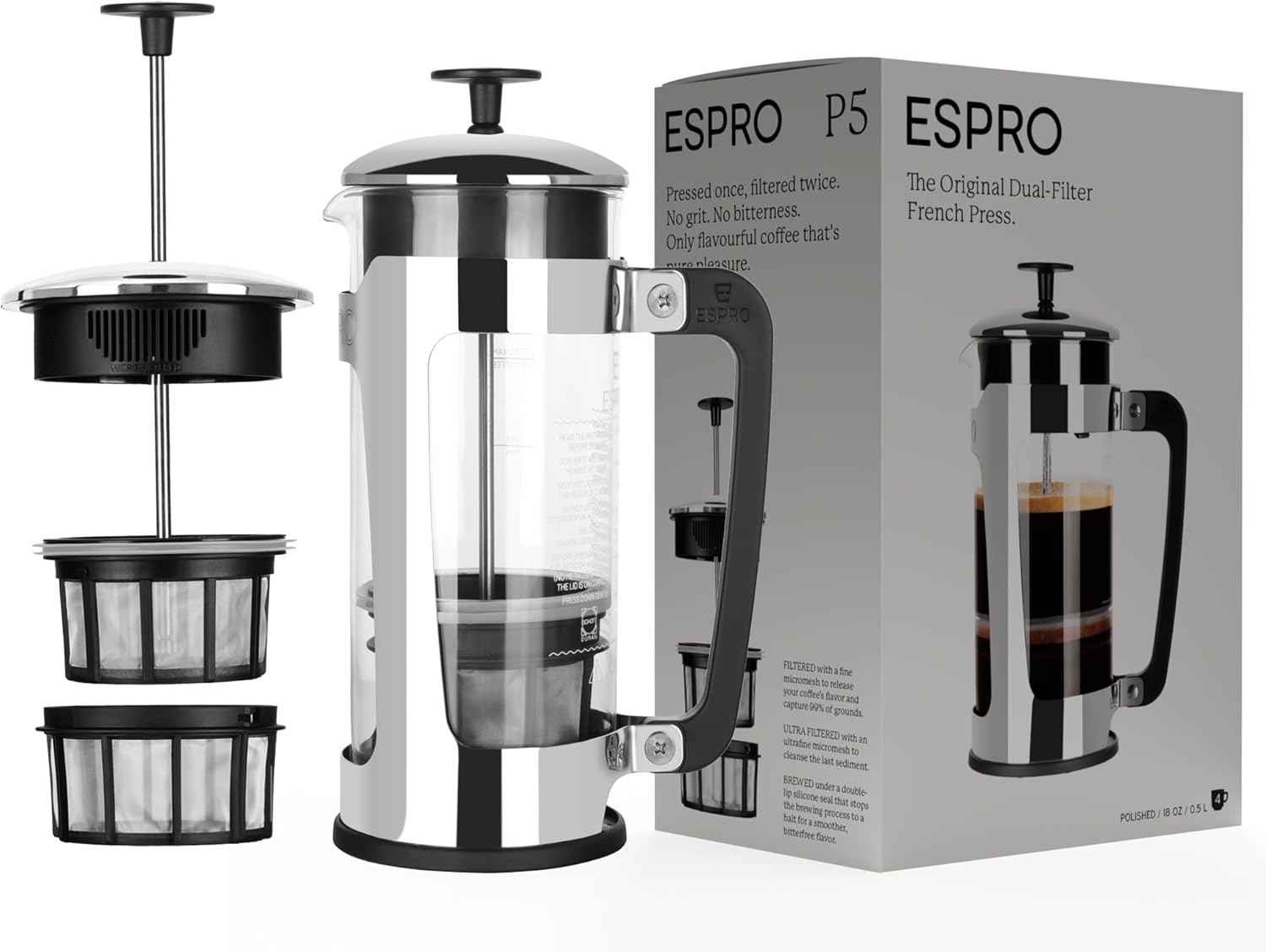 CasaWare 32-Oz Stainless Steel French Press - Keeps Coffee & Tea Hot For 6 Hours (Copper) - View #6
