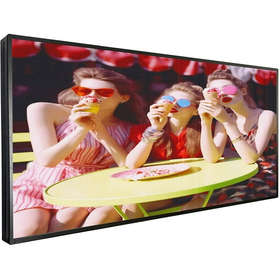 P5 Outdoor LED Digital Sign Board 65x33 Inch - Full Color Weatherproof Advertising Display with Scrolling Text, WiFi/USB Programmable High-Resolution Screen for Videos & Images (Commercial Use)