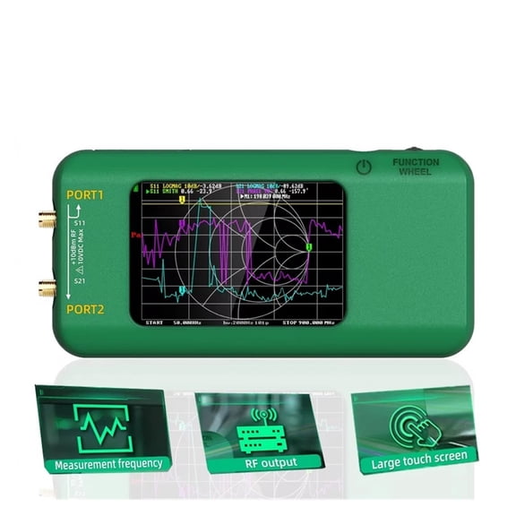 P5 Vector Network Analyzer 10K-1.5GHz Standing Waves HF VHF UHF With 4GB Memory Card 3.98 Inch Screen Display Digital VNA Tester