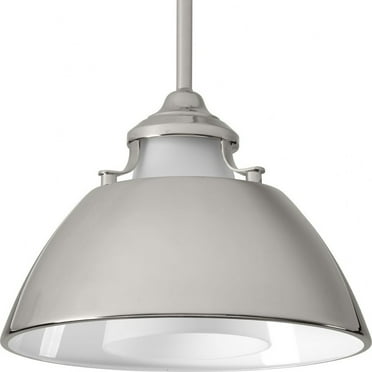 P500013-104-Progress Lighting-Carbon - Pendants Light - 1 Light in Mid-Century Modern style - 11 Inches wide by 8.25 Inches high-Polished Nickel