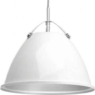 P500052-030-Progress Lighting-Tre - Pendants Light - 1 Light in Coastal style - 15 Inches wide by 13.5 Inches high-White Finish    -Traditional