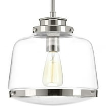 P500061-104-Progress Lighting-Judson - Pendants Light - 1 Light in Farmhouse style - 11 Inches wide by 11.25 Inches high-Polished Nickel Finish