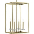thumbnail image 1 of Progress Lighting, Palacio, 4-Light Pendant, Vintage Gold, Faux White Marble Shade, 1 of 3