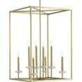 thumbnail image 1 of Progress Lighting, Palacio, 8-Light Pendant, Vintage Gold, Faux White Marble Shade, 1 of 2