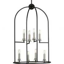 P500122-031-Progress Lighting-Seneca - 8 Light in Farmhouse style - 19.63 Inches wide by 32 Inches high-Black Finish    -Traditional Installation