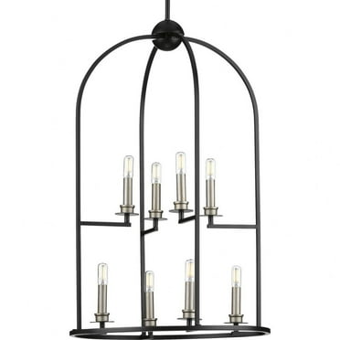 P500122-031-Progress Lighting-Seneca - 8 Light in Farmhouse style - 19.63 Inches wide by 32 Inches high-Black Finish    -Traditional Installation