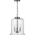 thumbnail image 1 of Progress Lighting Winslett 3-Light Pendant, Brushed Nickel, Seeded Glass Shade, 1 of 6