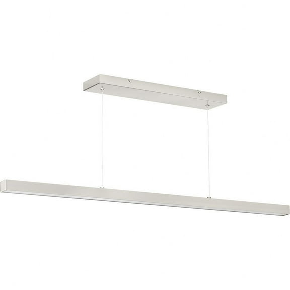 Progress Lighting, Planck Collection, 1-Light LED Pendant, Brushed Nickel, Polycarbonate Shade