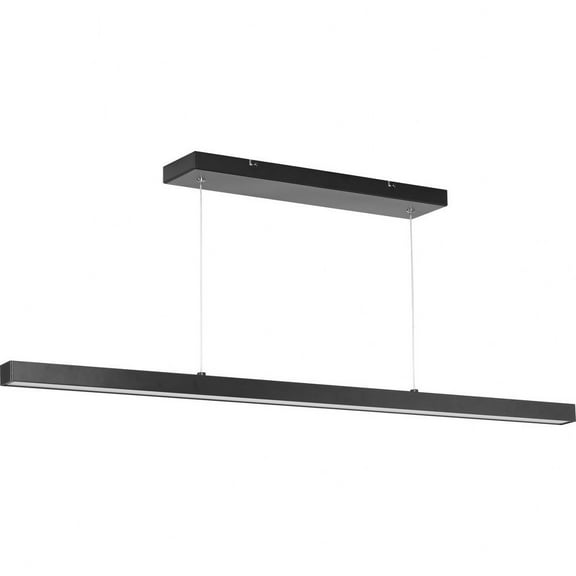 Progress Lighting, Planck, 1-Light LED Pendant, Matte Black, Polycarbonate Shade
