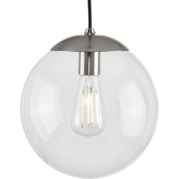 P500310-009-Progress Lighting-Atwell - 1 Light Medium Pendant-Brushed Nickel Finish    -Traditional Installation