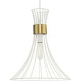 thumbnail image 1 of Progress Lighting Lorin 1-Light Pendant, Satin White, Cone-Shaped, Dry Rated, Ideal for Contemporary Interiors, 18" Diameter, 1 of 8