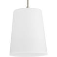 thumbnail image 1 of Progress Lighting Clarion 1-Light Pendant, Brushed Nickel, Etched Glass Shade, 1 of 15