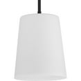 thumbnail image 1 of Progress Lighting Clarion 1-Light Pendant, Matte Black, Etched Glass, Steel, 9" Width, 11.37" Height, 1 of 16