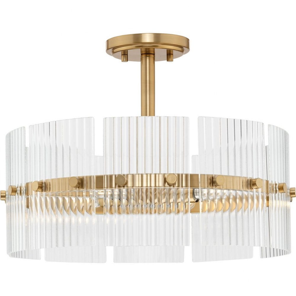 Seville Soft Gold Glass 4-Light Pendant