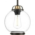 thumbnail image 1 of Progress Lighting Chronicle 1-Light Mini-Pendant, Antique Bronze, Clear Seeded Glass, Steel, Dry Rated, 1 of 7
