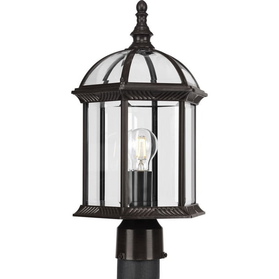 P540099-020-Progress Lighting-Dillard - 1 Light Outdoor Post Lantern In Traditional Style-18.12 Inches Tall and 9.75 Inches Wide-Antique Bronze Finish