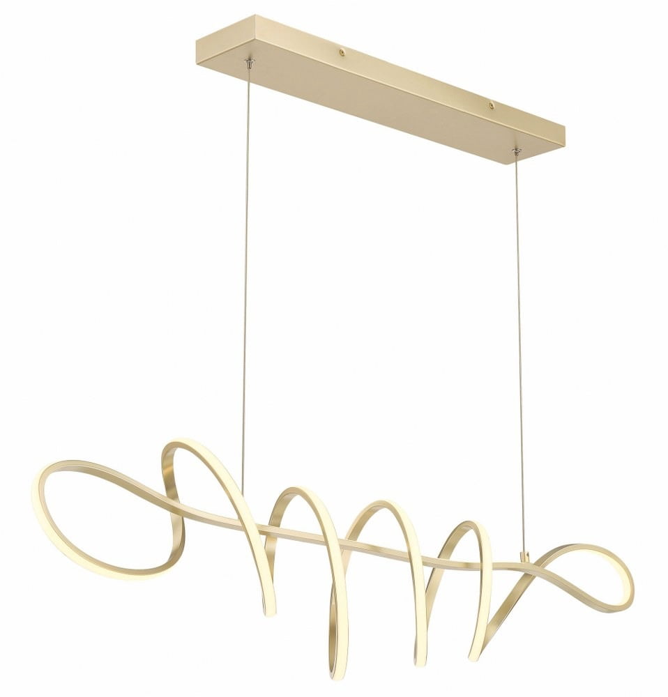 GEORGE KOVACS Astor LED Chandelier - 1-Light, 24W, 21"H X 32"W, Soft Gold Finish