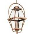thumbnail image 1 of Progress Lighting Bradshaw 1-Light Outdoor Hanging Lantern, Antique Copper, Clear Glass, 1 of 8
