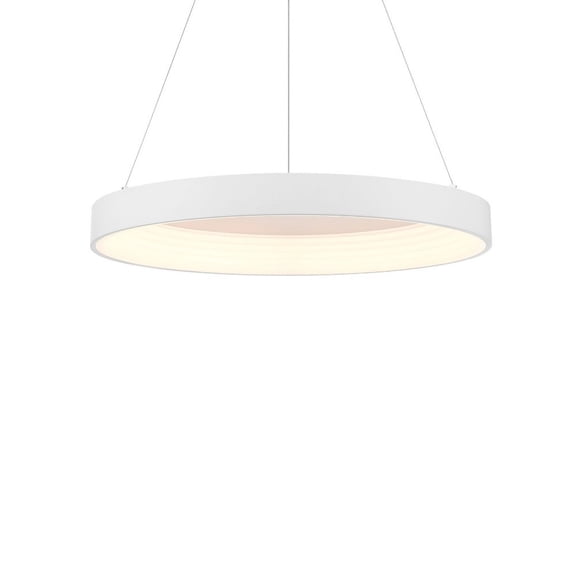 P5555-44B-L-George Kovacs Lighting-Conc - 36W 1 LED Pendant-2.63 Inches Tall and 24 Inches Wide-Matte White Finish
