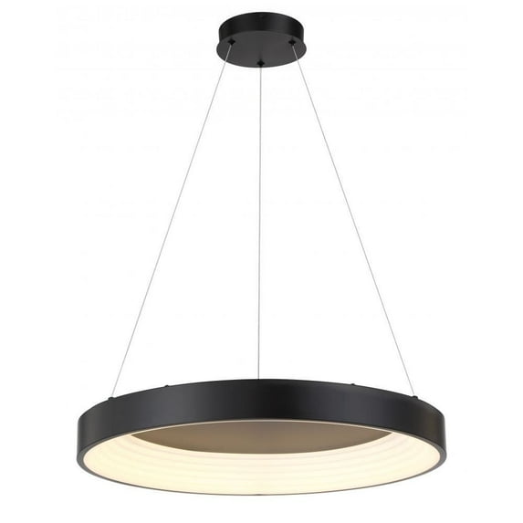 P5555-66A-L-George Kovacs Lighting-Conc - 36W 1 LED Pendant-2.63 Inches Tall and 24 Inches Wide-Coal Finish