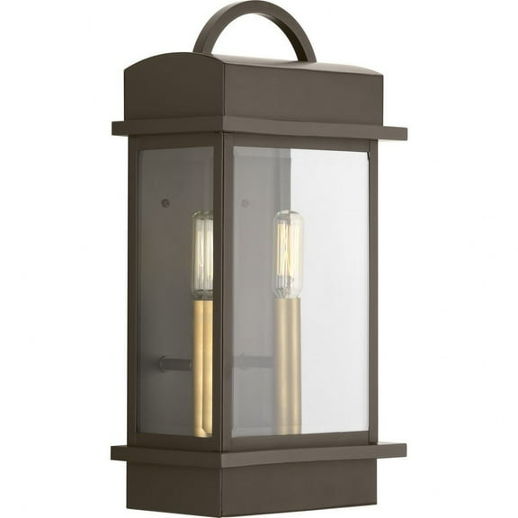 P560002-020-Progress Lighting-Santee - Outdoor Light - 2 Light in Farmhouse style - 8 Inches wide by 15.25 Inches high-Antique Bronze Finish