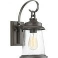 thumbnail image 1 of Progress Lighting Conover 1-Light Outdoor Wall Lantern in Antique Pewter with Seeded Glass Shade, 1 of 3