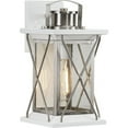 thumbnail image 1 of Progress Lighting Barlowe 1-Light Small Wall Lantern, Stainless Steel, Clear Seeded Glass, 1 of 7