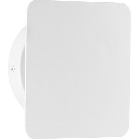 Progress Lighting Z-2025 1-Light Satin White LED Modern Outdoor Square Wall Light with Shade