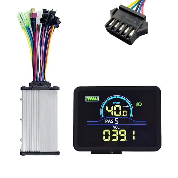 P5C Electric Bike LCD Display Meter 24V-60V+36V/48V 350W Sine Wave Controller UART Ebike Color LCD Display SM 5PIN