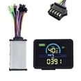 thumbnail image 1 of P5C Electric Bike LCD Display Meter 24V-60V+36V/48V 350W Sine Wave Controller UART Ebike Color LCD Display SM 5PIN, 1 of 8
