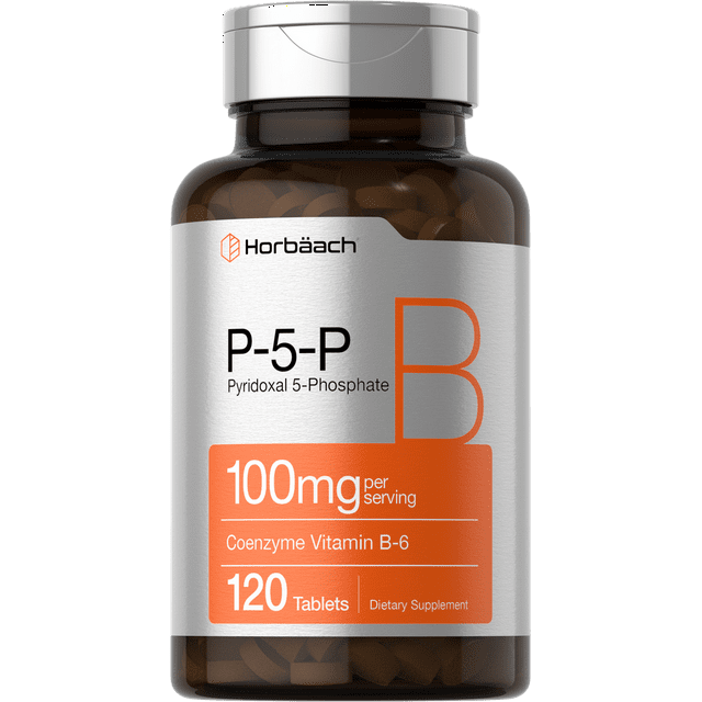 Horbaach P5P Vitamin B6 100mg | Active Coenzyme Form | Vegetarian | 120 ...