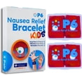 thumbnail image 1 of P6 Health Original Natural Anti-Nausea Relief Motion Car Sea Sickness Relief Children's Wrist Bands for Kids (2 Pack, Red - Red), 1 of 8