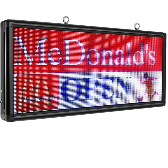P6 Outdoor LED Sign 40" x 18" Programmable LED Scrolling Message Board with High Resolution Support Texts, Images& Video with Waterproof IP45