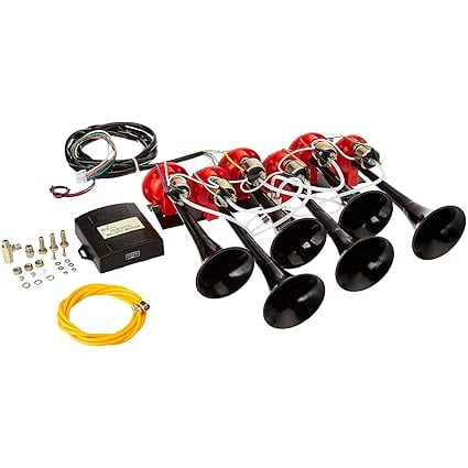 P6011MT AIR HORN UNIVERSAL FOR ALL COM (24V 6 PIPE 35 WAYS (MET))