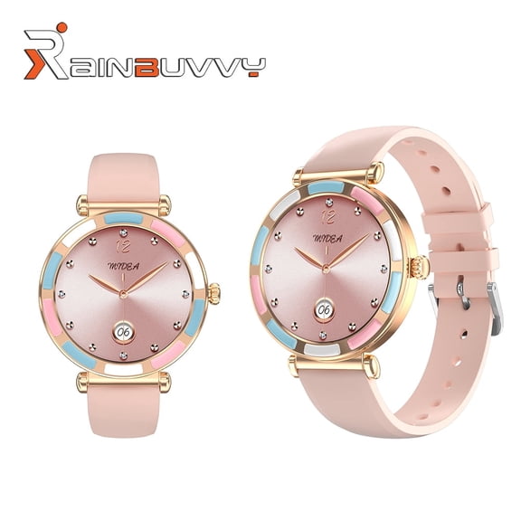 P61 Women's Fashion Smartwatch 1.27-inch LCD Screen IP67 290mAh Health Tracker Bluetooth 5.0 Supports iOS and Android Phones