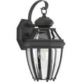 thumbnail image 1 of Progress Lighting New Haven 1-Light Outdoor Small Wall Lantern in Black with Clear Beveled Glass Shade, 1 of 2