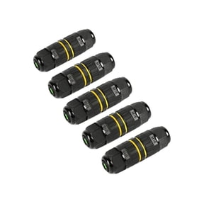 P68 Outdoor Waterproof Junction Box Electrical Cable Connector, Easy to Install, UL ,M16 for 3.5-10mm Wire Range(AC 400V, 17.5A),2 Way 3Pin 5Pack