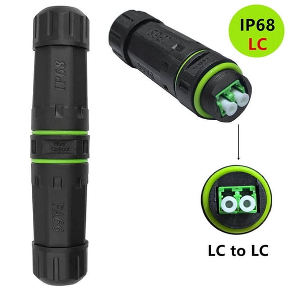 P68 Waterproof LC Dual Core Fiber Optical Coupler Extend Fiber Optic Cable Length for LC Fiber Optic Cable Extension