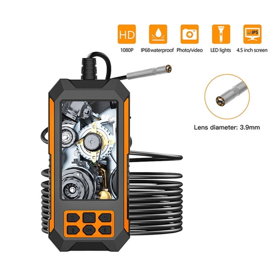 P70 8mm Single & Dual Lens Industrial Endoscope 1080P HD 4.5 " LCD Digital Inspection Camera WIth Hard Wire For Car Engine ,Various Applicable
